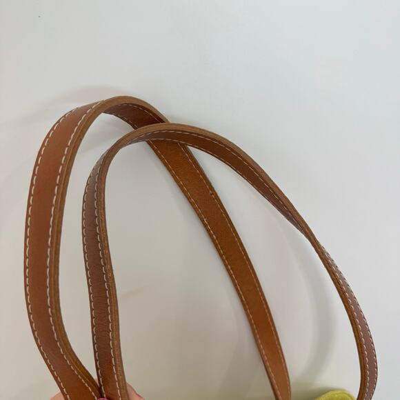 Eric Javits Squishee Raffia Woven Straw Tote Shoulder Bag Green Chartreuse - Picture 9 of 13